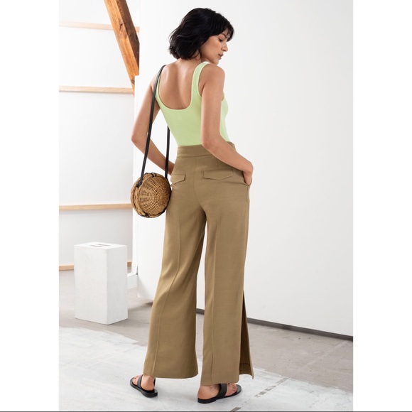NWT & other stories high waist side slit pants - Picture 2 of 6
